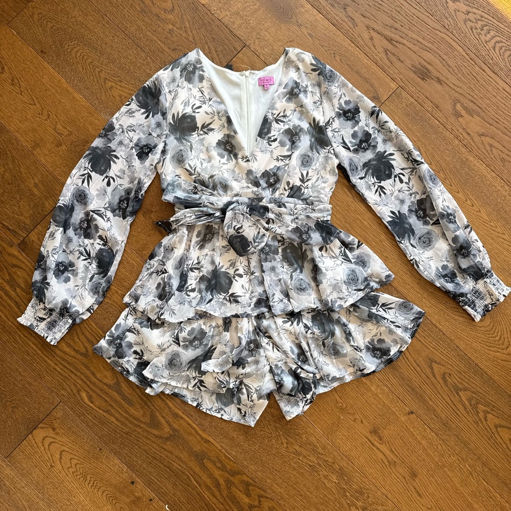 Floral Long Sleeve Romper